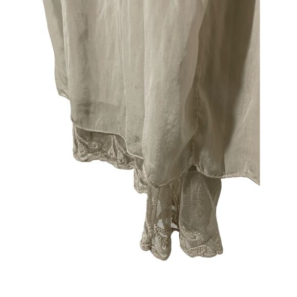 Stella Rosa Italy LaceTank Top Silk Beige Boho  Closet Staple Coquette Small - Picture 3 of 9